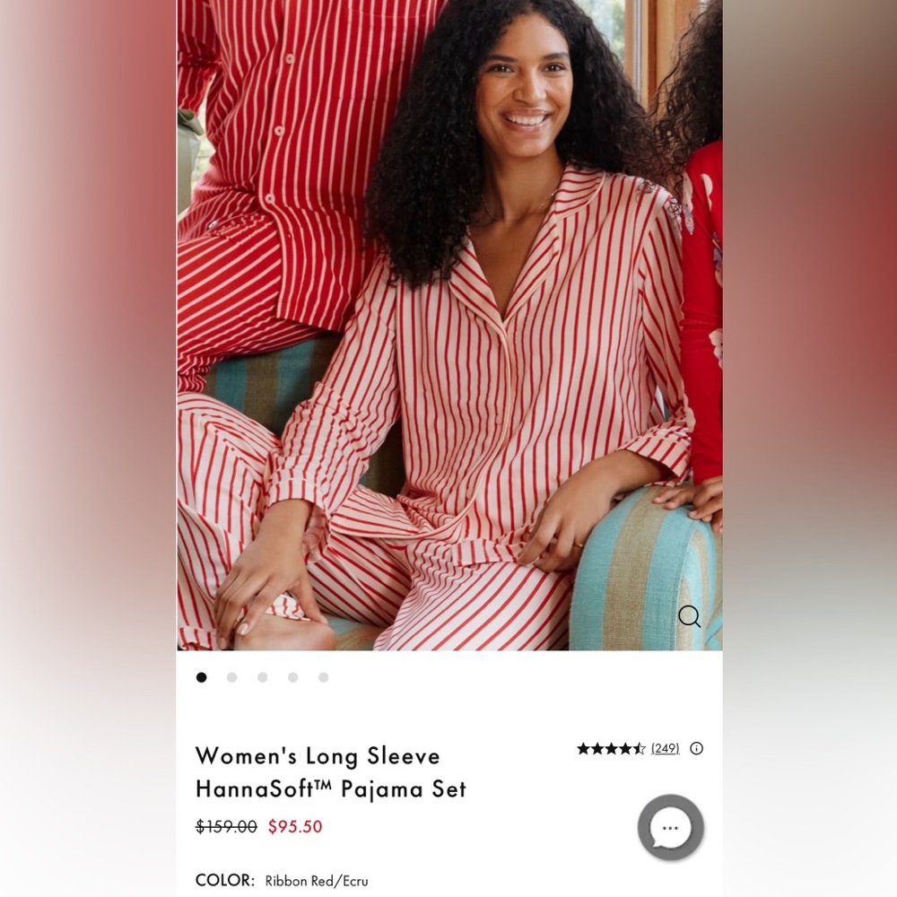 Hanna Andersson Red and White Striped Pajama Set